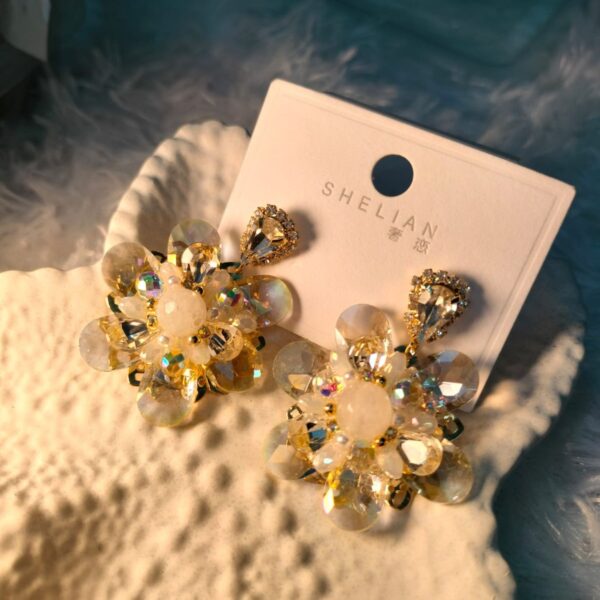Iridescent Crystal Flower Statement Earrings - ✨ BUY 2, GET 1 FREE! ✨