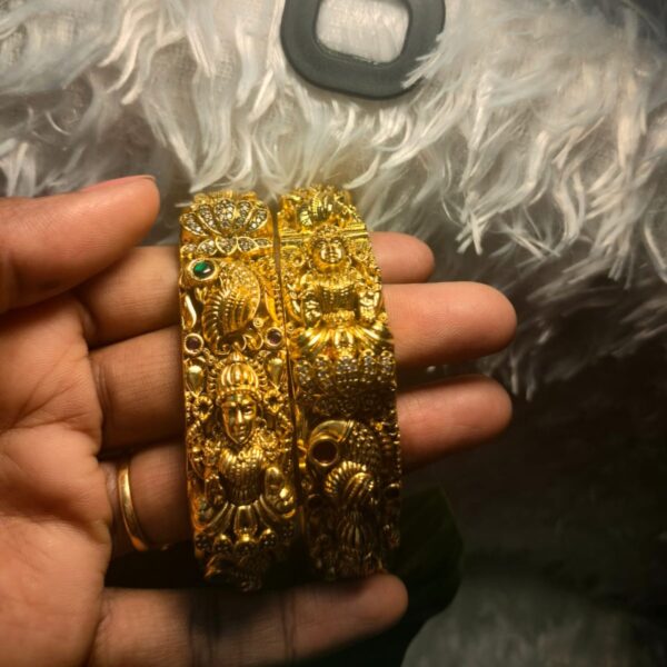 Majestic Antique Gold Nakshi Kada Bracelet