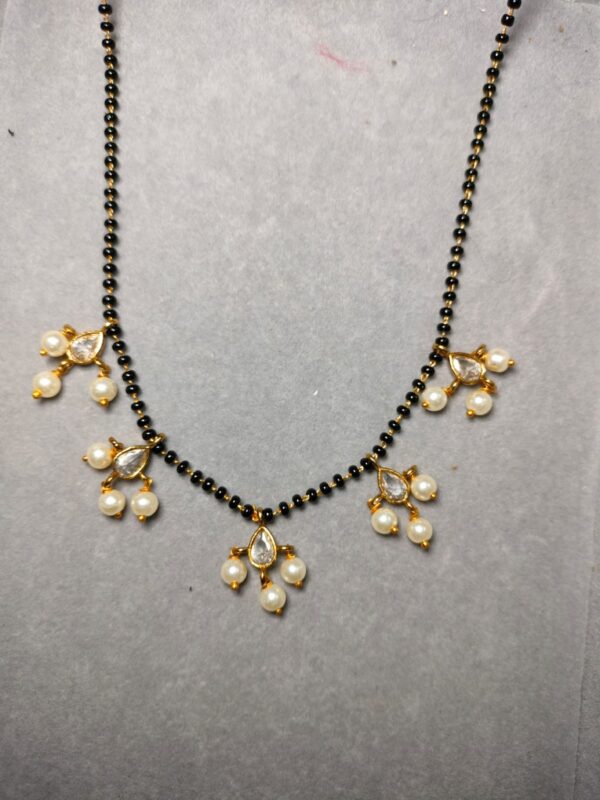 Elegant Gold & Pearl Beaded Mangalsutra Necklace