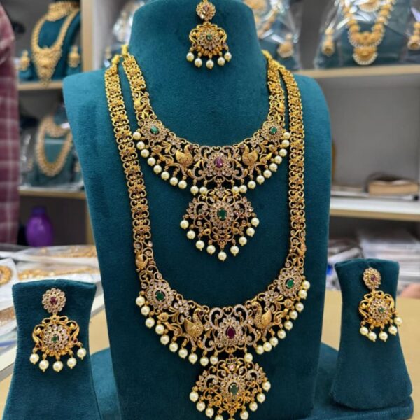 Grand Antique Peacock Bridal Jewellery Combo Set