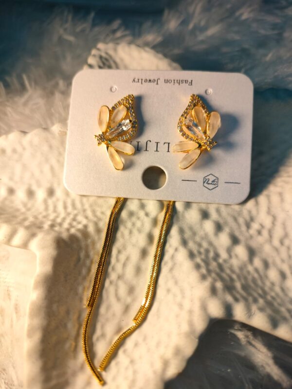 Elegant Crystal Butterfly & Chain Tassel Drop Earrings - ✨ BUY 2, GET 1 FREE! ✨